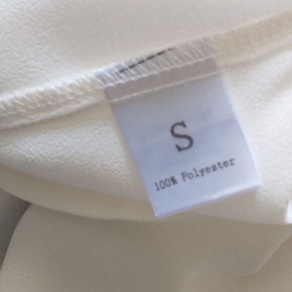 Y2K Ruffled Crop Top Cami Vanilla White Adjustable Spaghetti Straps Zipper Back. - Picture 13 of 16